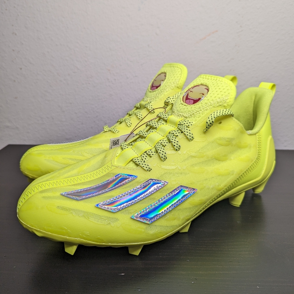 Adidas Adizero Men's Big Mood Emoji Football Cleats Solar Yellow GX7900